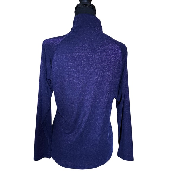 Greg Norman Purple Metallic Women’s 1/4 zip Golf Pullover Size M Sparkly - Picture 4 of 6